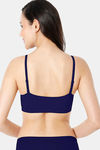 Amante Double Layered Non Wired Full Coverage Cami Bra - Medieval Blue — thumbnail 3